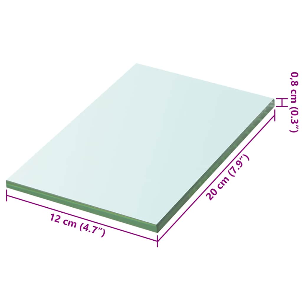 Schappen 2 st 20x12 cm glas transparant is nu te koop bij PeponiXL, paradijselijk wonen!