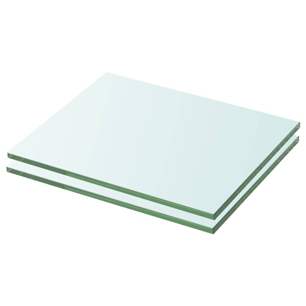 Schappen 2 st 20x20 cm glas transparant is nu te koop bij PeponiXL, paradijselijk wonen!