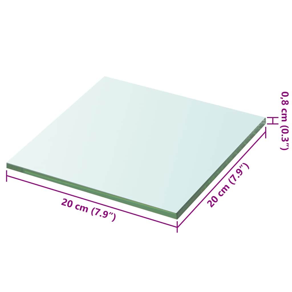 Schappen 2 st 20x20 cm glas transparant is nu te koop bij PeponiXL, paradijselijk wonen!