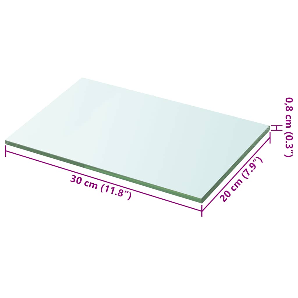 Schappen 2 st 20x30 cm glas transparant is nu te koop bij PeponiXL, paradijselijk wonen!