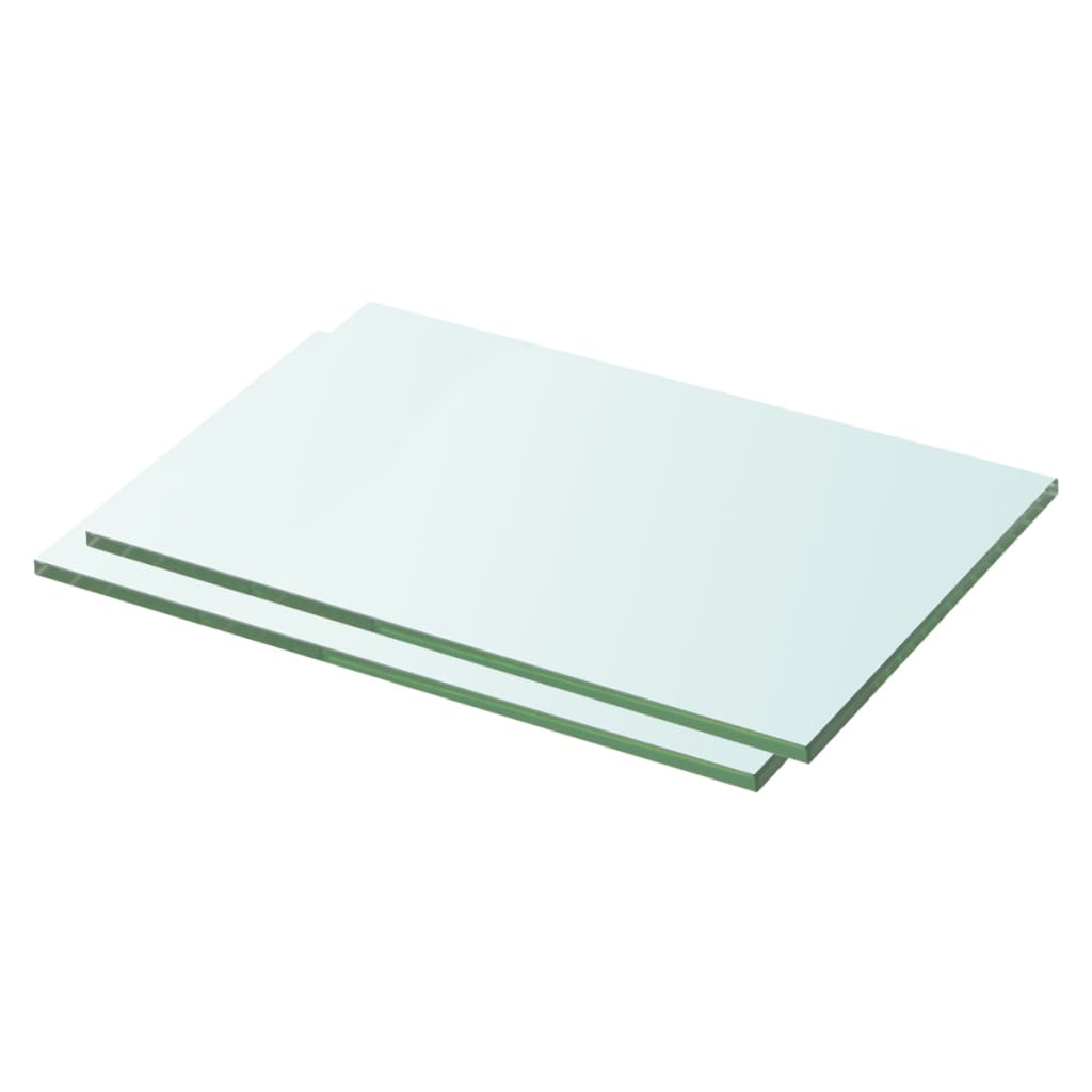 Schappen 2 st 30x15 cm glas transparant is nu te koop bij PeponiXL, paradijselijk wonen!
