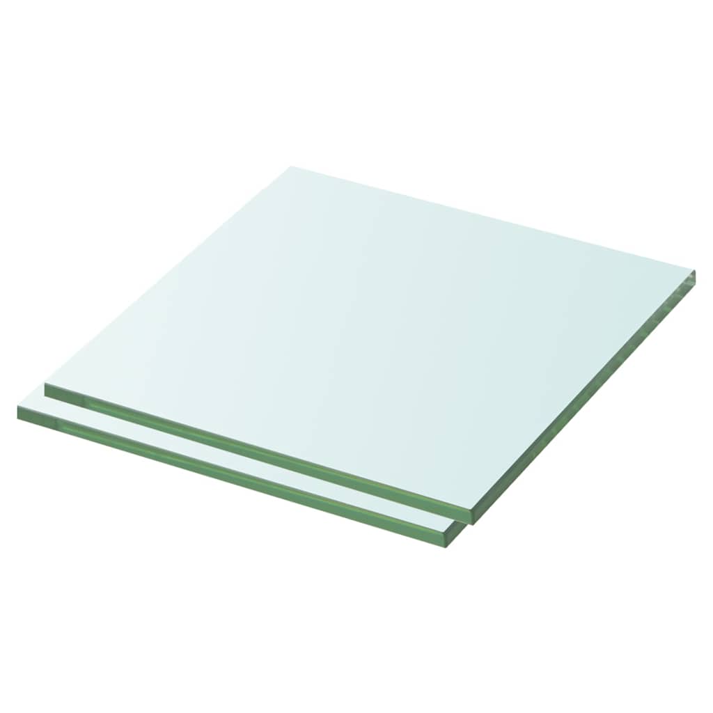 Schappen 2 st 30x30 cm glas transparant is nu te koop bij PeponiXL, paradijselijk wonen!