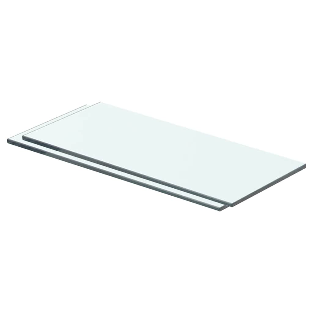 Schappen 2 st 40x12 cm glas transparant is nu te koop bij PeponiXL, paradijselijk wonen!