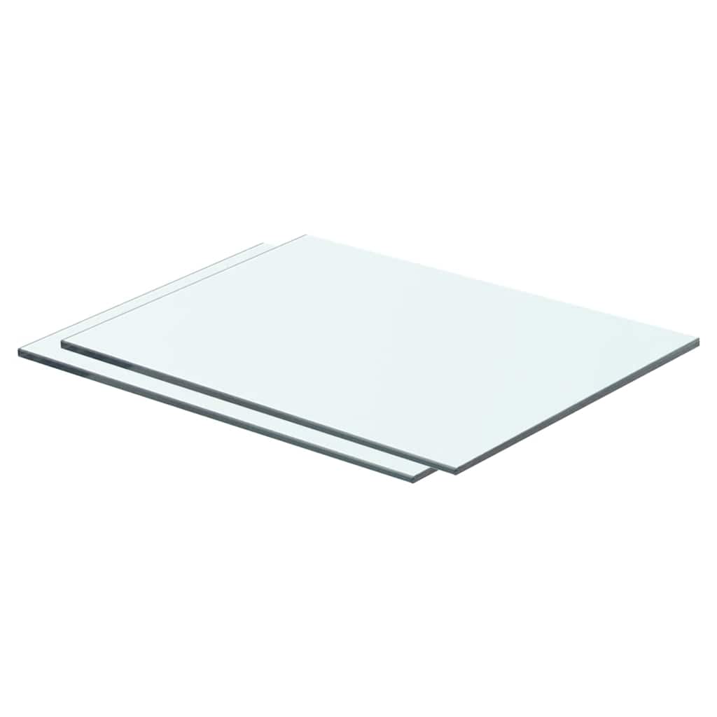 Schappen 2 st 40x25 cm glas transparant is nu te koop bij PeponiXL, paradijselijk wonen!
