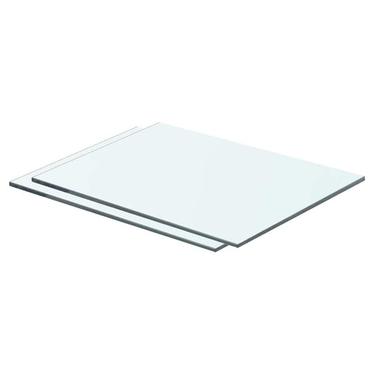 Schappen 2 st 40x25 cm glas transparant is nu te koop bij PeponiXL, paradijselijk wonen!