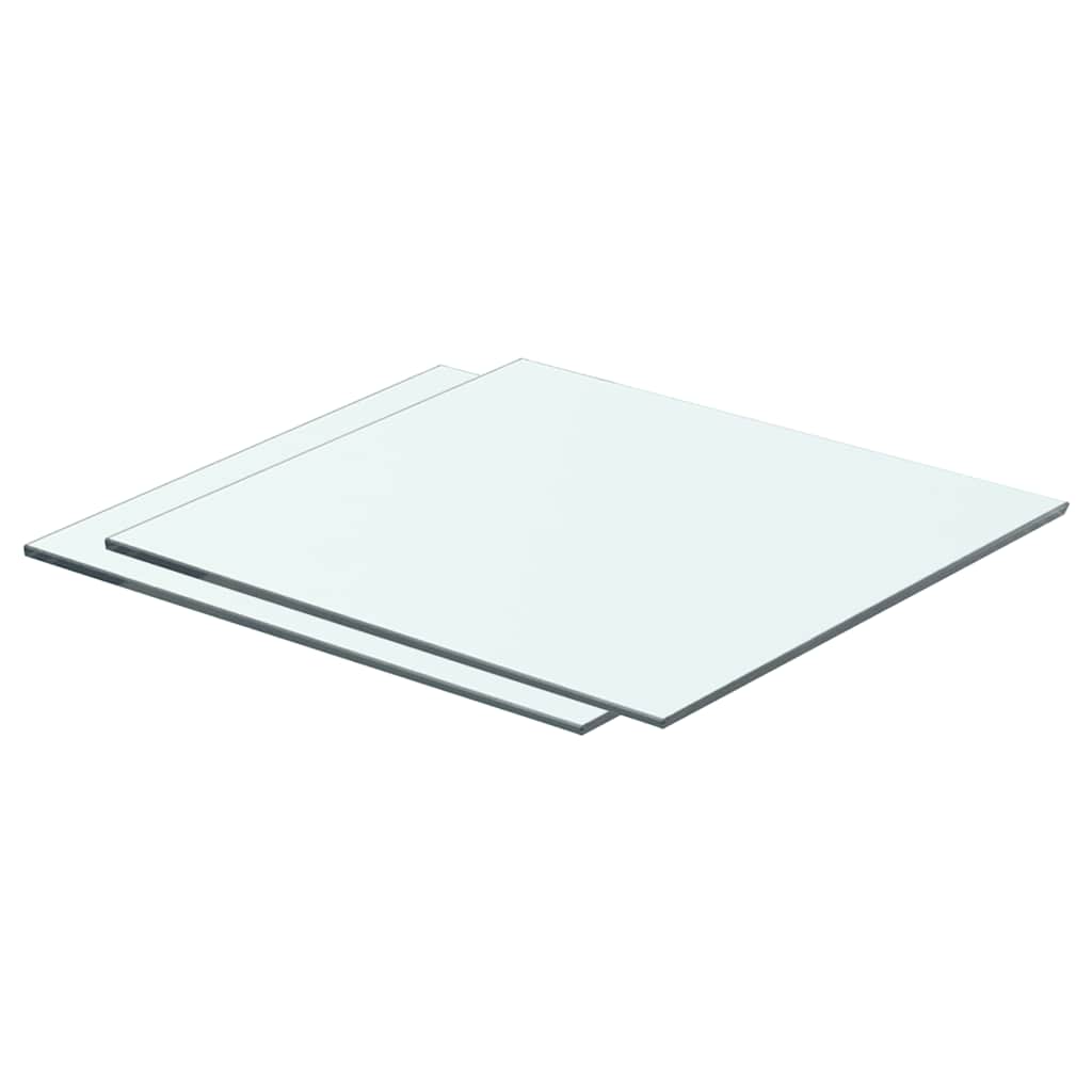 Schappen 2 st 40x30 cm glas transparant is nu te koop bij PeponiXL, paradijselijk wonen!