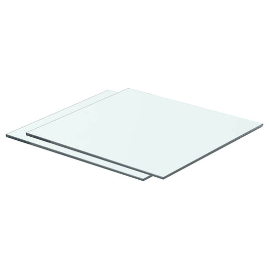 Schappen 2 st 40x30 cm glas transparant is nu te koop bij PeponiXL, paradijselijk wonen!