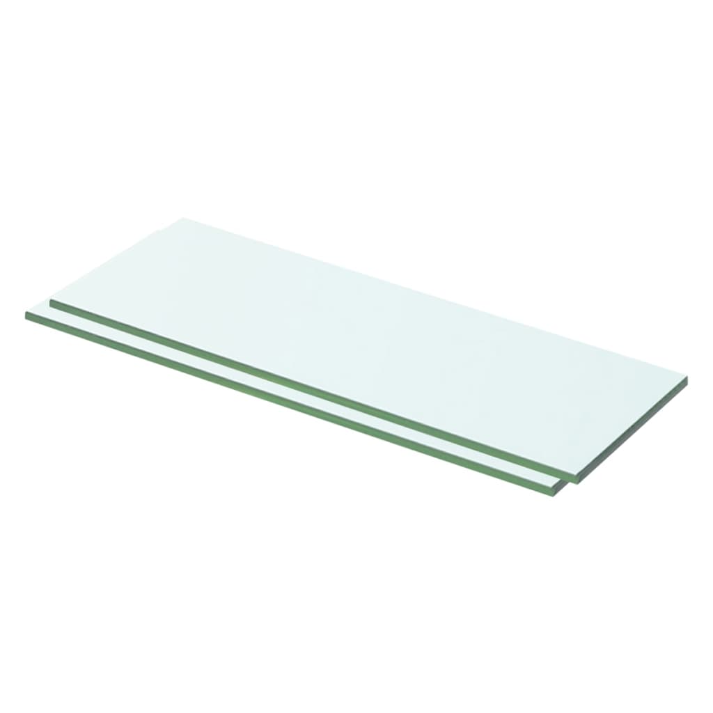 Schappen 2 st 50x12 cm glas transparant is nu te koop bij PeponiXL, paradijselijk wonen!