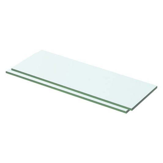 Schappen 2 st 50x12 cm glas transparant is nu te koop bij PeponiXL, paradijselijk wonen!