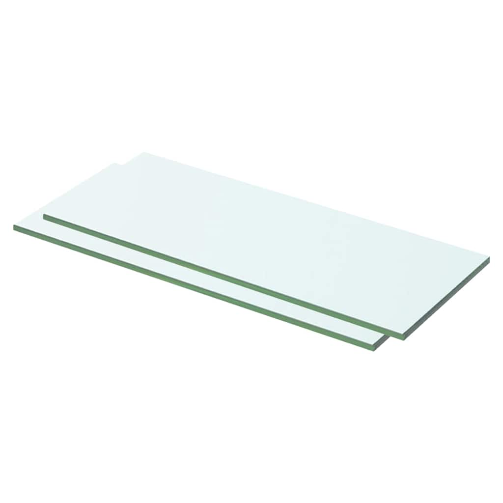 Schappen 2 st 50x15 cm glas transparant is nu te koop bij PeponiXL, paradijselijk wonen!