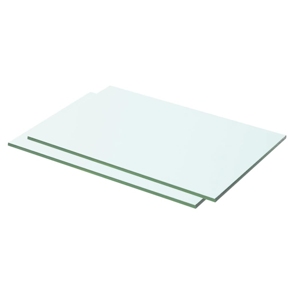 Schappen 2 st 50x25 cm glas transparant is nu te koop bij PeponiXL, paradijselijk wonen!