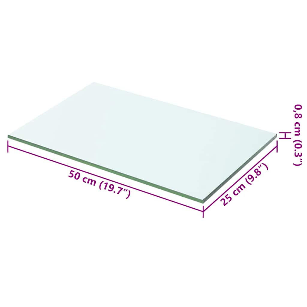 Schappen 2 st 50x25 cm glas transparant is nu te koop bij PeponiXL, paradijselijk wonen!