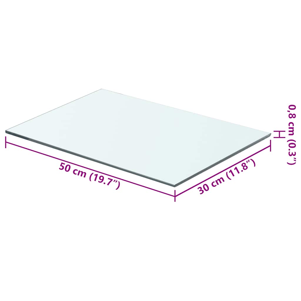 Schappen 2 st 50x30 cm glas transparant is nu te koop bij PeponiXL, paradijselijk wonen!