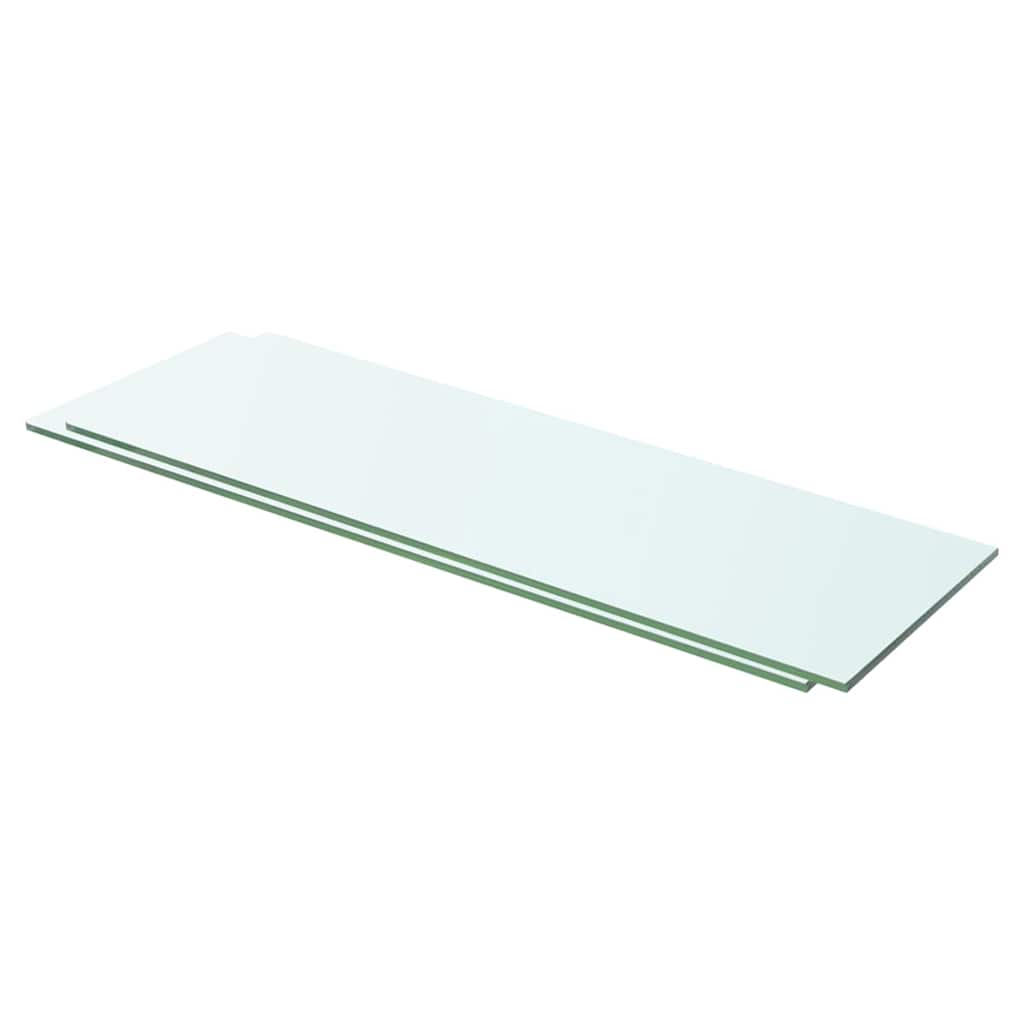 Schappen 2 st 60x15 cm glas transparant is nu te koop bij PeponiXL, paradijselijk wonen!