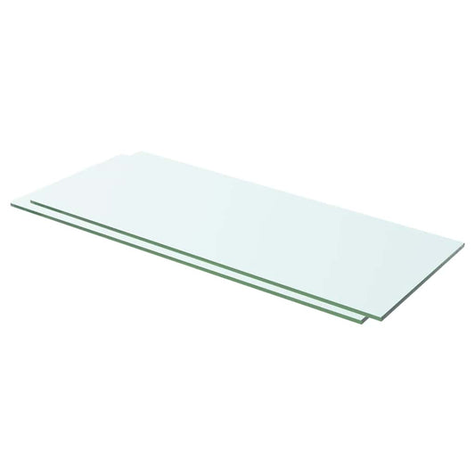 Schappen 2 st 60x20 cm glas transparant is nu te koop bij PeponiXL, paradijselijk wonen!