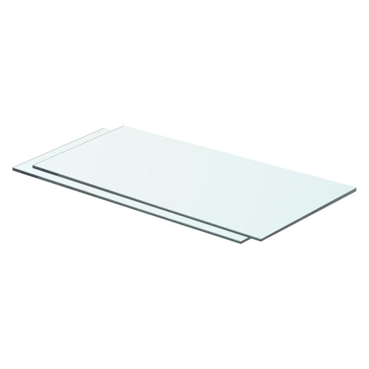 Schappen 2 st 60x25 cm glas transparant is nu te koop bij PeponiXL, paradijselijk wonen!