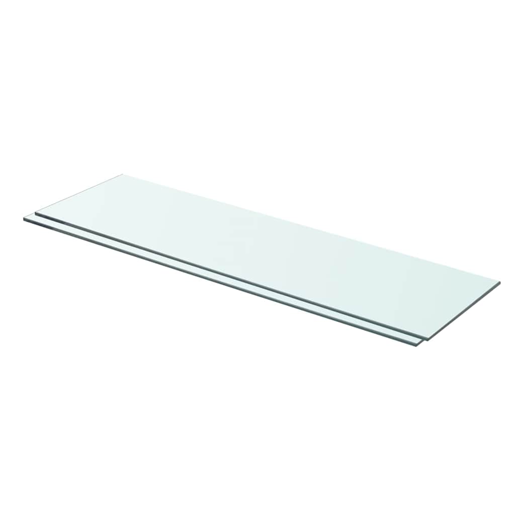 Schappen 2 st 70x20 cm glas transparant is nu te koop bij PeponiXL, paradijselijk wonen!