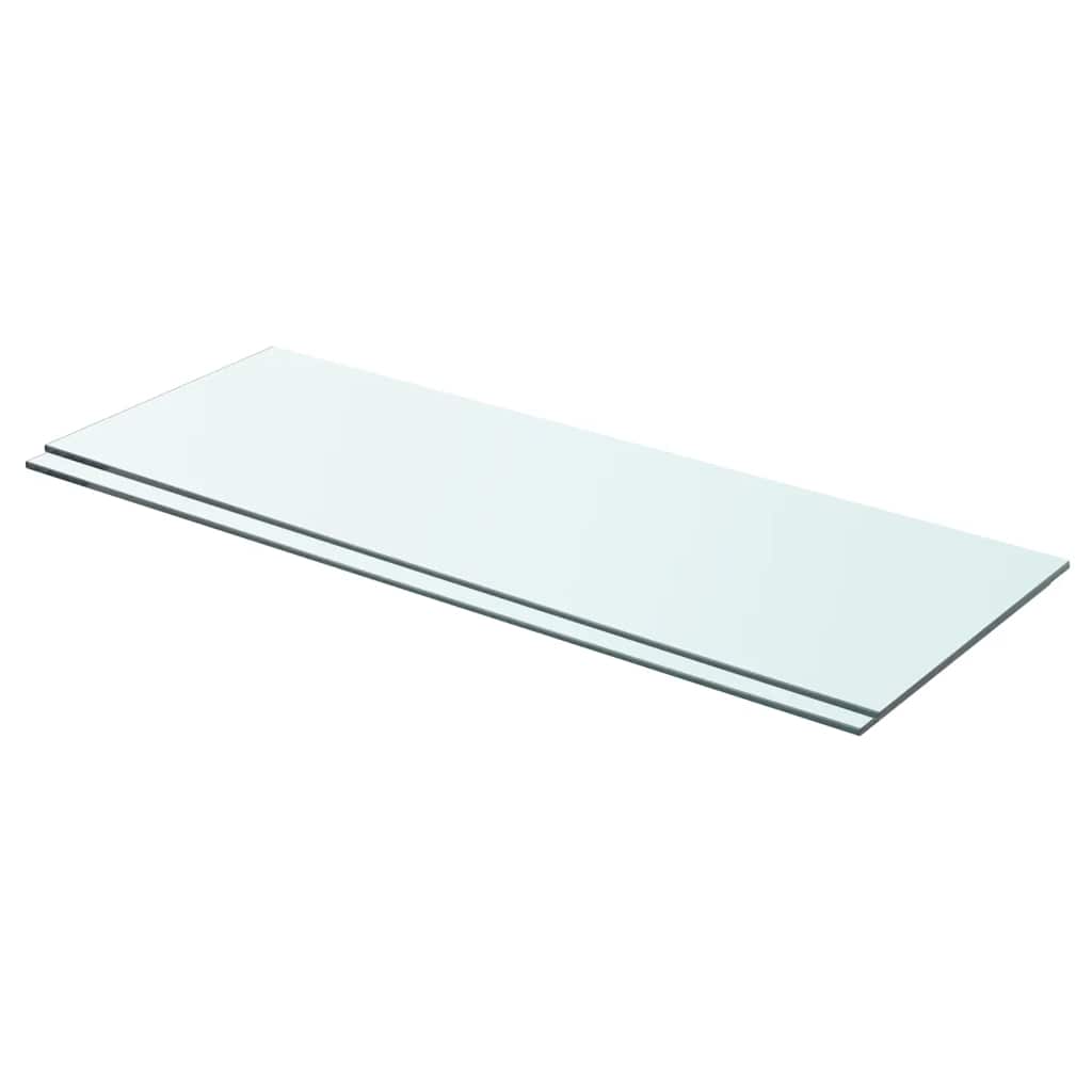 Schappen 2 st 70x25 cm glas transparant is nu te koop bij PeponiXL, paradijselijk wonen!