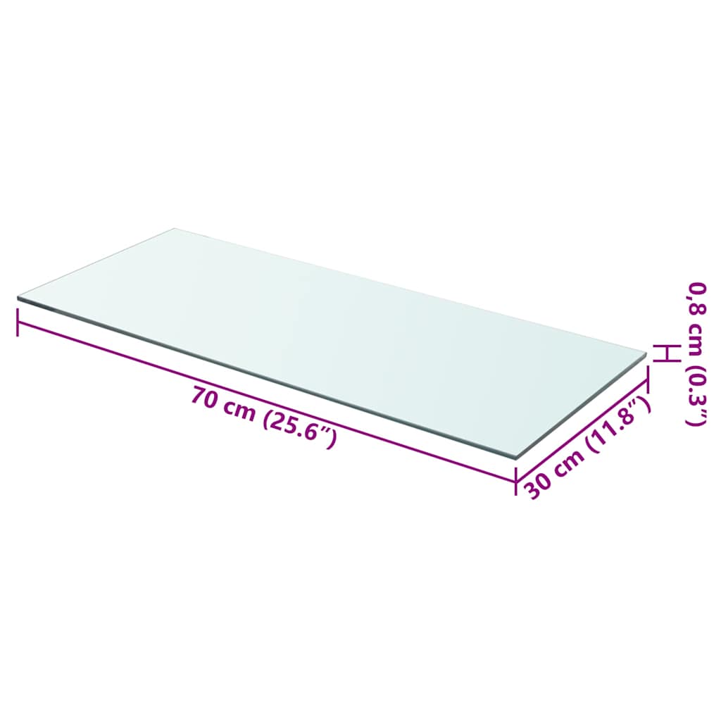Schappen 2 st 70x30 cm glas transparant is nu te koop bij PeponiXL, paradijselijk wonen!