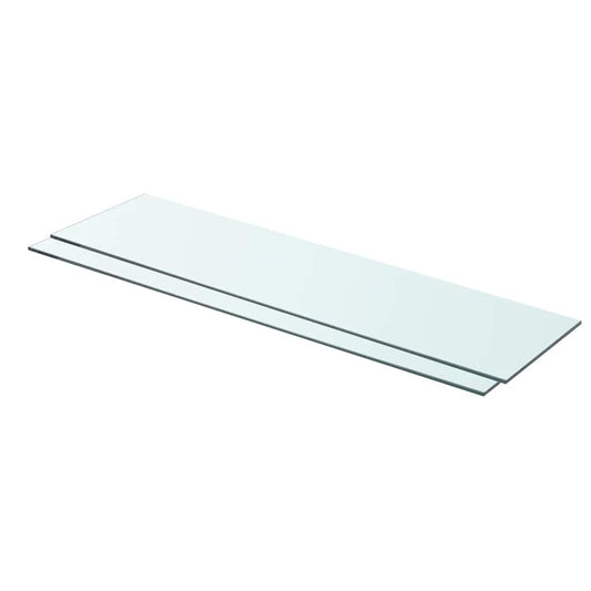 Schappen 2 st 80x20 cm glas transparant is nu te koop bij PeponiXL, paradijselijk wonen!