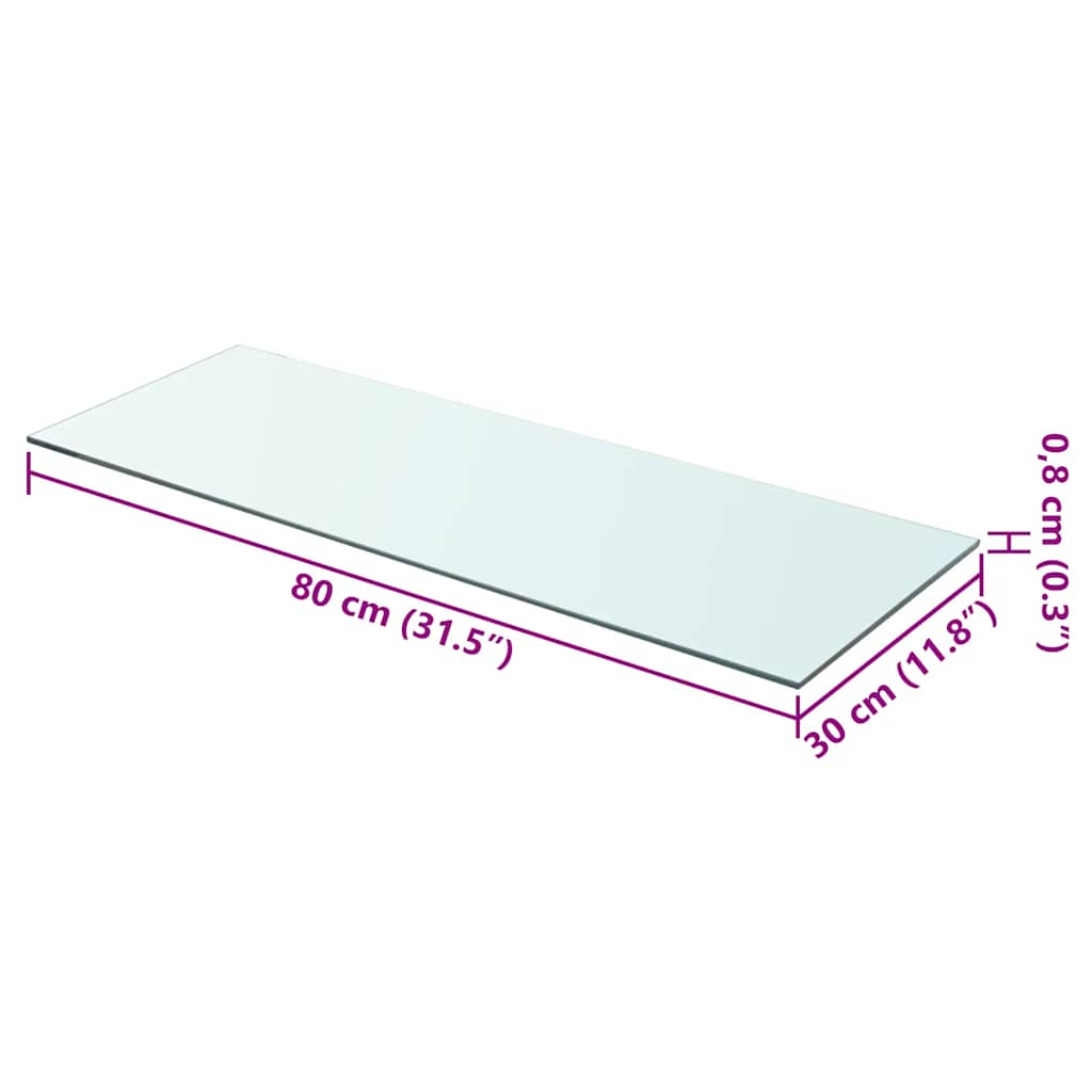 Schappen 2 st 80x30 cm glas transparant is nu te koop bij PeponiXL, paradijselijk wonen!