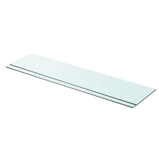 Schappen 2 st 90x20 cm glas transparant is nu te koop bij PeponiXL, paradijselijk wonen!