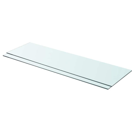 Schappen 2 st 90x25 cm glas transparant is nu te koop bij PeponiXL, paradijselijk wonen!