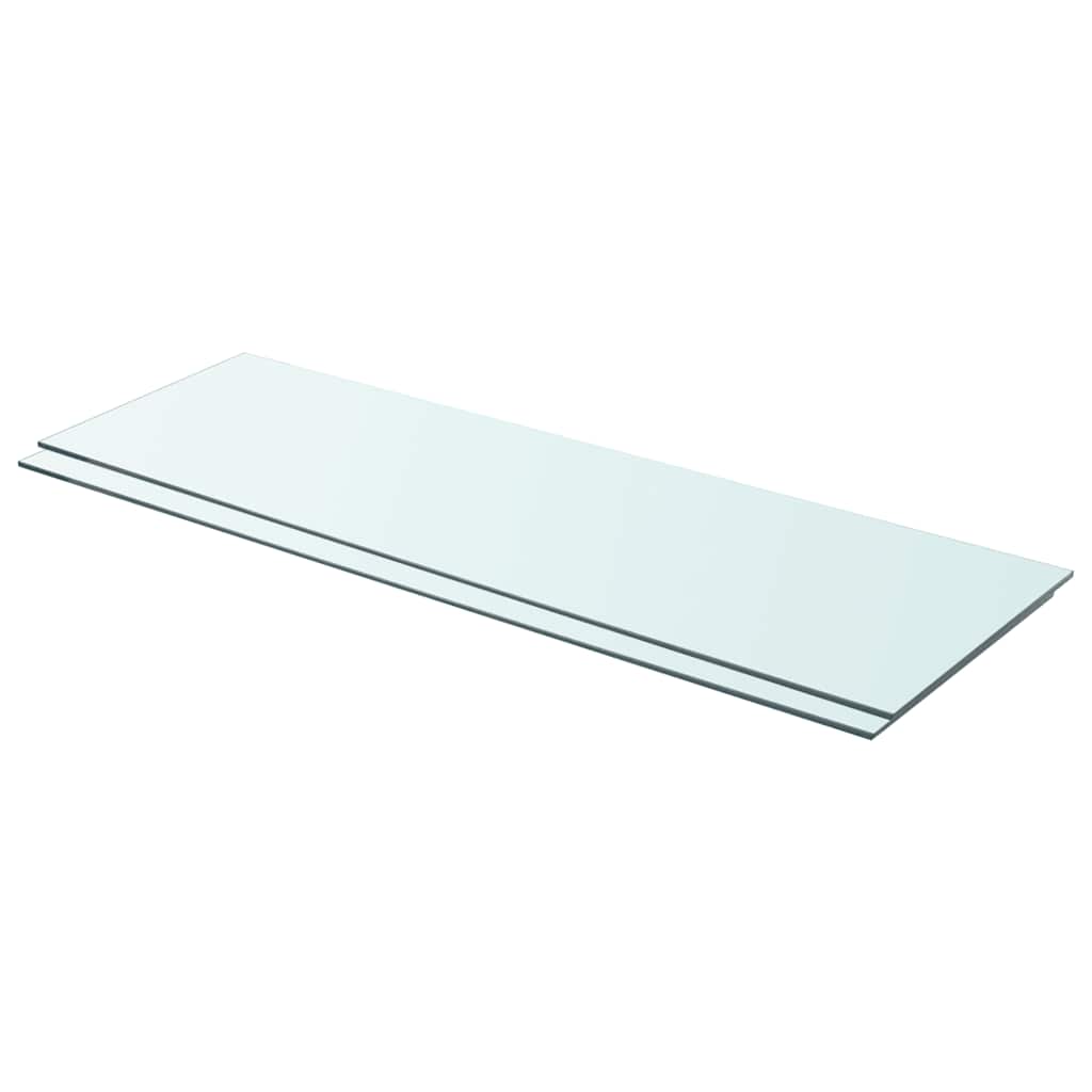 Schappen 2 st 90x30 cm glas transparant is nu te koop bij PeponiXL, paradijselijk wonen!