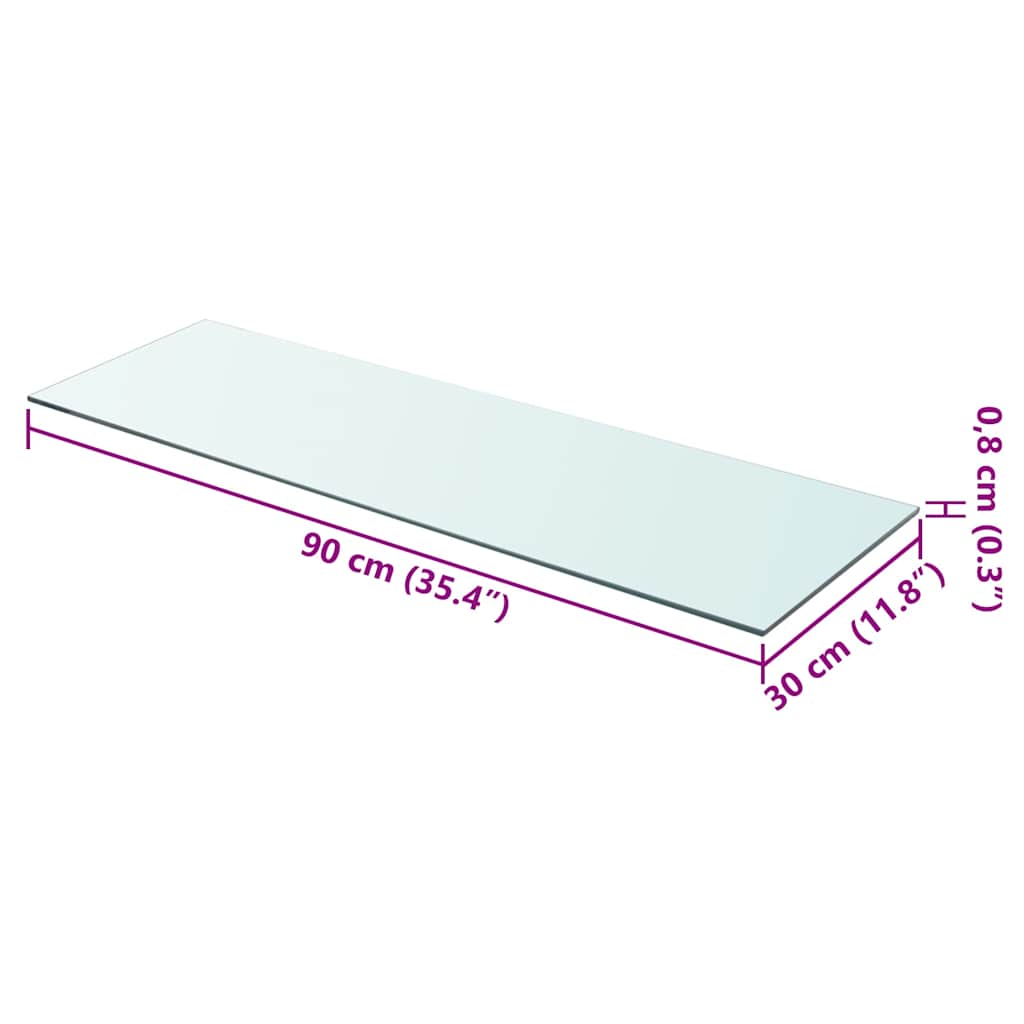Schappen 2 st 90x30 cm glas transparant is nu te koop bij PeponiXL, paradijselijk wonen!