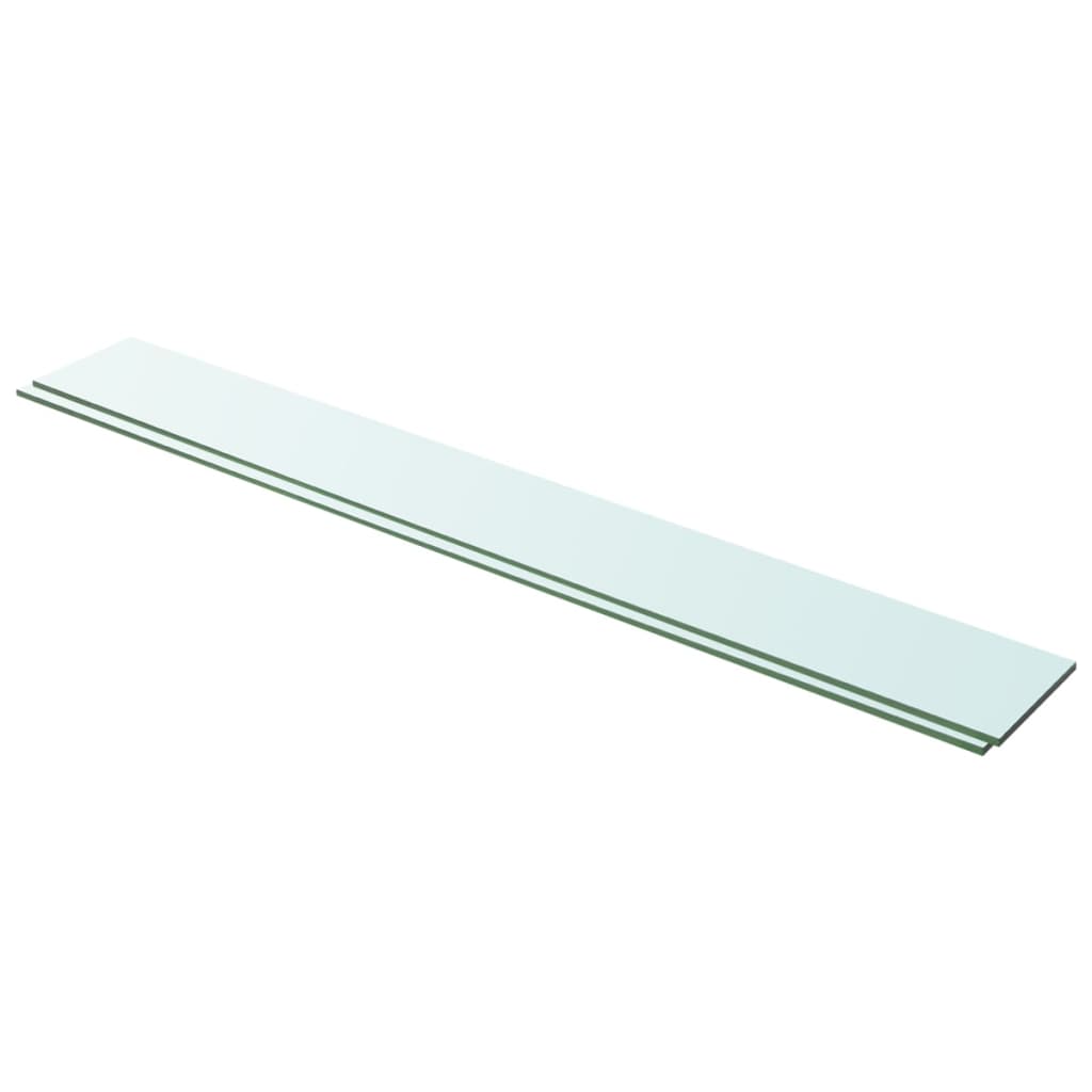 Schappen 2 st 100x12 cm glas transparant is nu te koop bij PeponiXL, paradijselijk wonen!