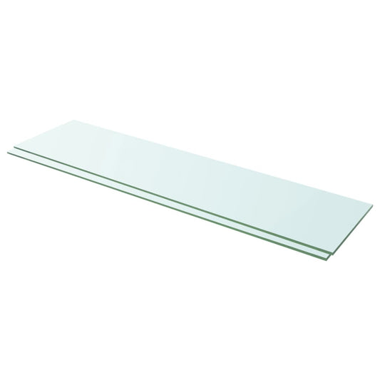 Schappen 2 st 100x25 cm glas transparant is nu te koop bij PeponiXL, paradijselijk wonen!