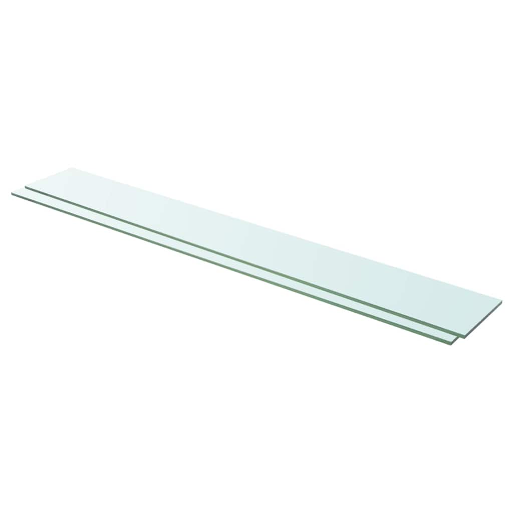 Schappen 2 st 110x15 cm glas transparant is nu te koop bij PeponiXL, paradijselijk wonen!