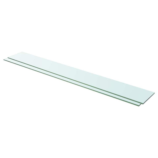 Schappen 2 st 110x15 cm glas transparant is nu te koop bij PeponiXL, paradijselijk wonen!