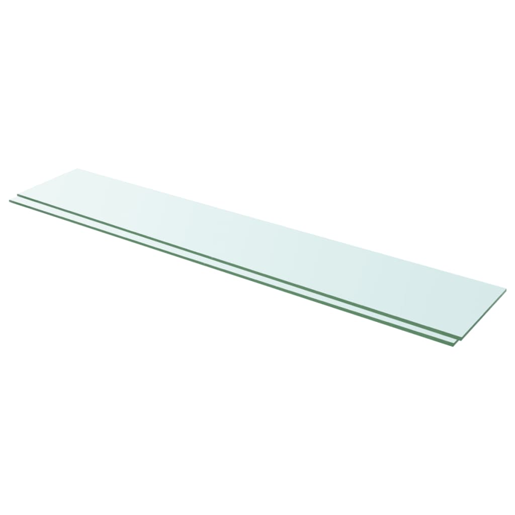 Schappen 2 st 110x20 cm glas transparant is nu te koop bij PeponiXL, paradijselijk wonen!