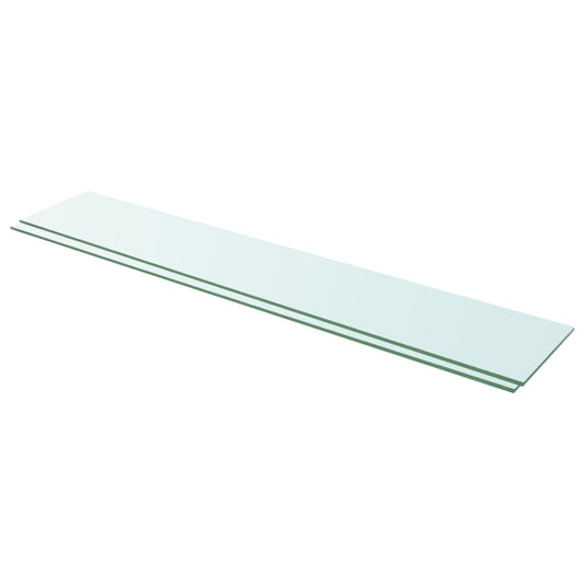 Schappen 2 st 110x20 cm glas transparant is nu te koop bij PeponiXL, paradijselijk wonen!