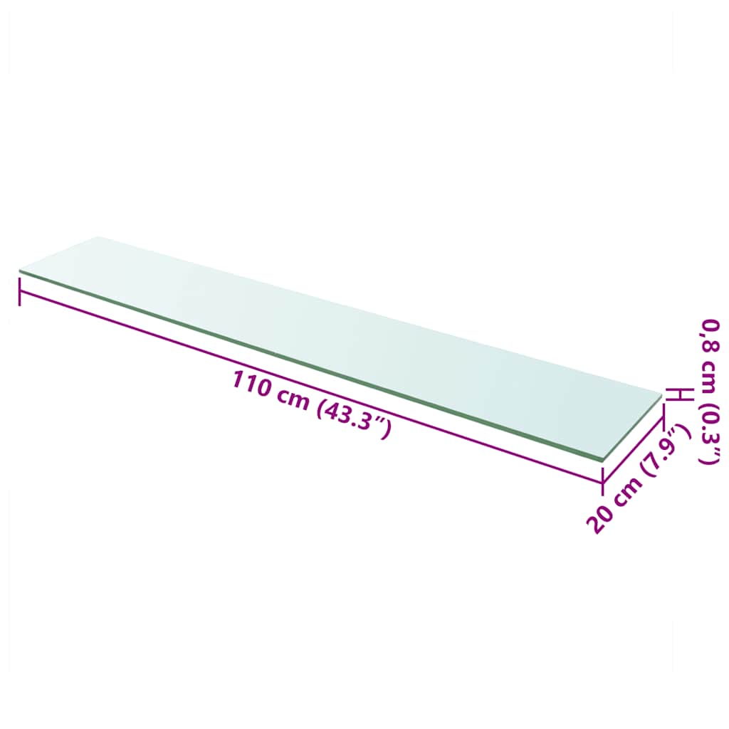 Schappen 2 st 110x20 cm glas transparant is nu te koop bij PeponiXL, paradijselijk wonen!