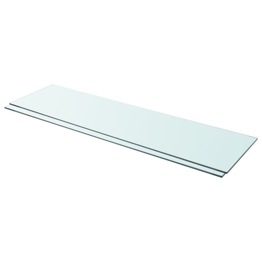 Schappen 2 st 110x30 cm glas transparant is nu te koop bij PeponiXL, paradijselijk wonen!