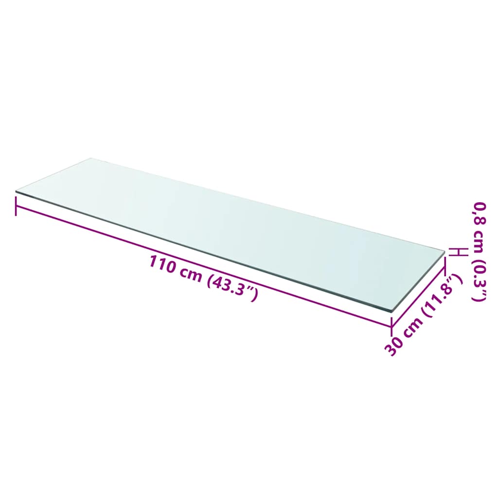Schappen 2 st 110x30 cm glas transparant is nu te koop bij PeponiXL, paradijselijk wonen!