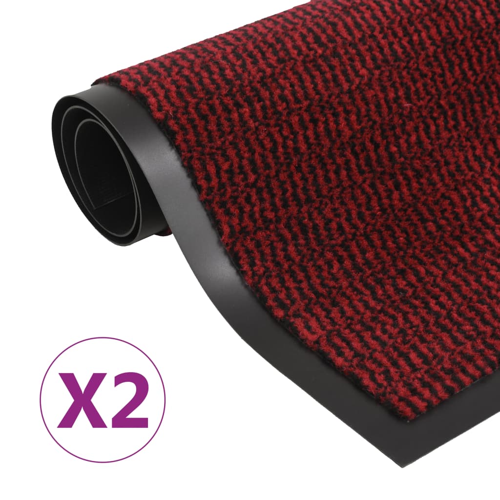 Droogloopmatten 2 st rechthoekig getuft 60x90 cm rood is nu te koop bij PeponiXL, paradijselijk wonen!