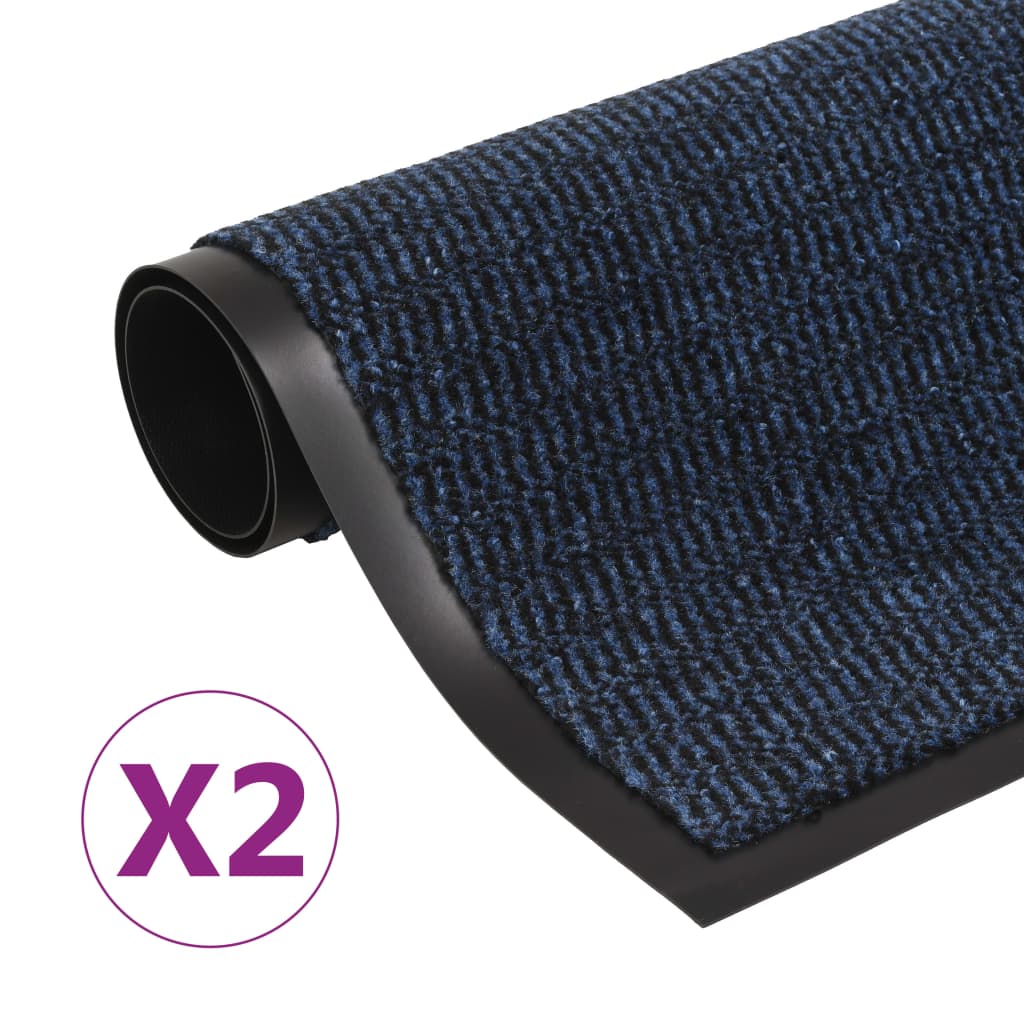 Droogloopmatten 2 st rechthoekig getuft 120x180 cm blauw is nu te koop bij PeponiXL, paradijselijk wonen!