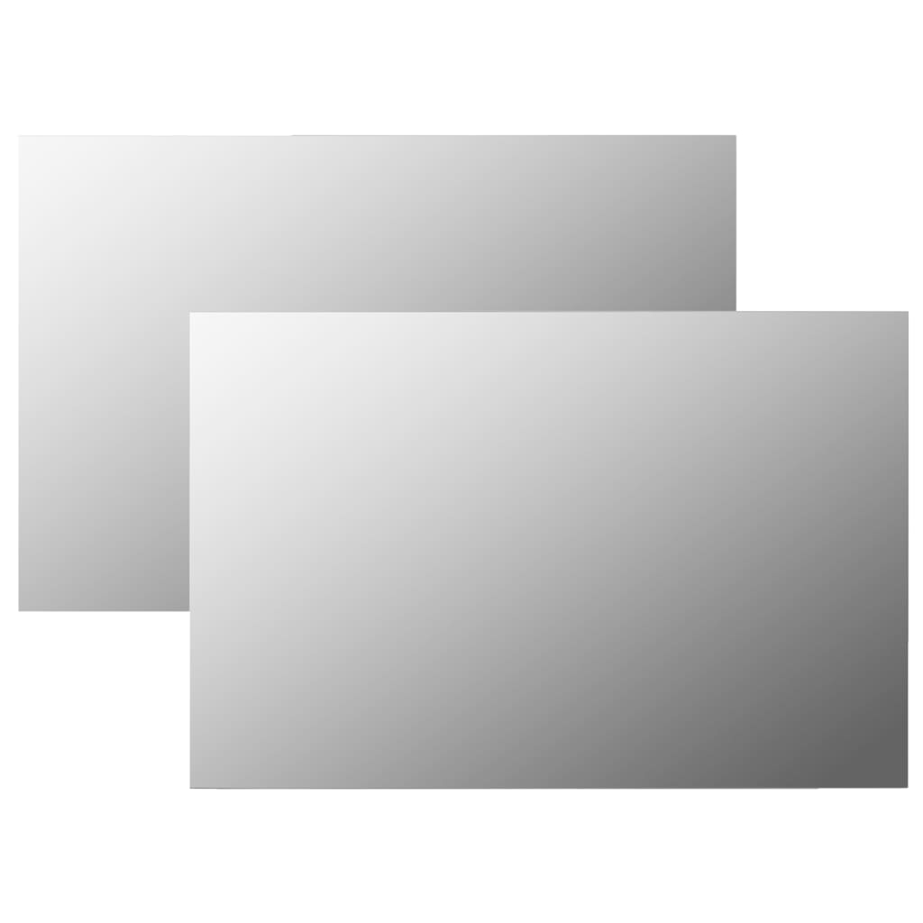 Wandspiegels 2 st rechthoekig 60x40 cm glas is nu te koop bij PeponiXL, paradijselijk wonen!