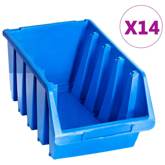 Stapelbakken 14 st kunststof blauw is nu te koop bij PeponiXL, paradijselijk wonen!