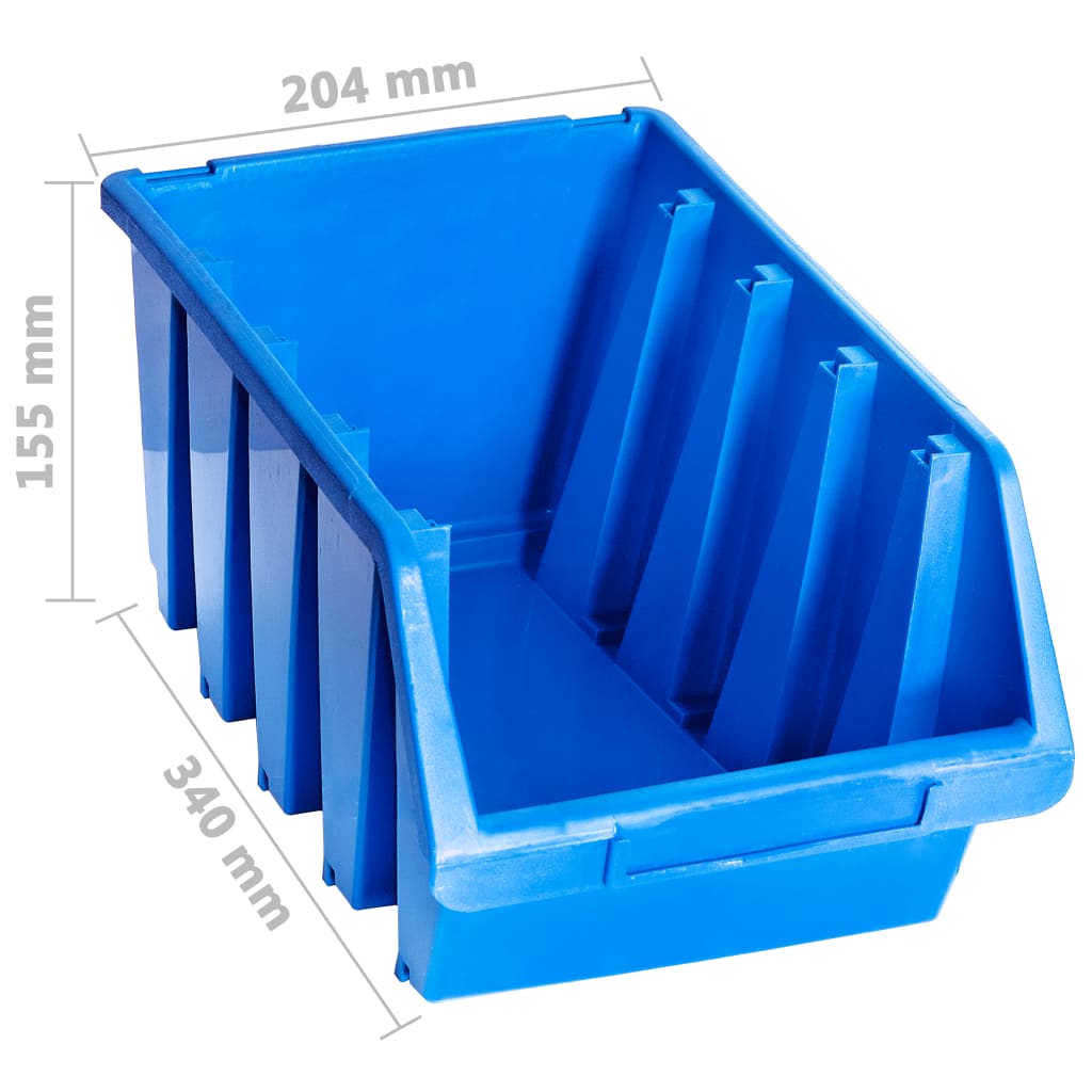 Stapelbakken 14 st kunststof blauw is nu te koop bij PeponiXL, paradijselijk wonen!