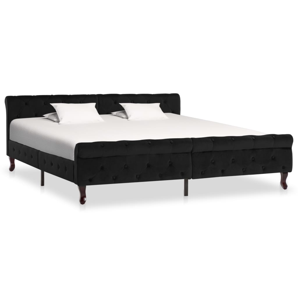 Bedframe fluweel zwart 180x200 cm is nu te koop bij PeponiXL, paradijselijk wonen!