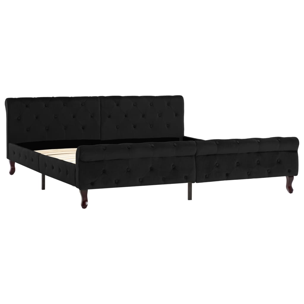 Bedframe fluweel zwart 180x200 cm is nu te koop bij PeponiXL, paradijselijk wonen!