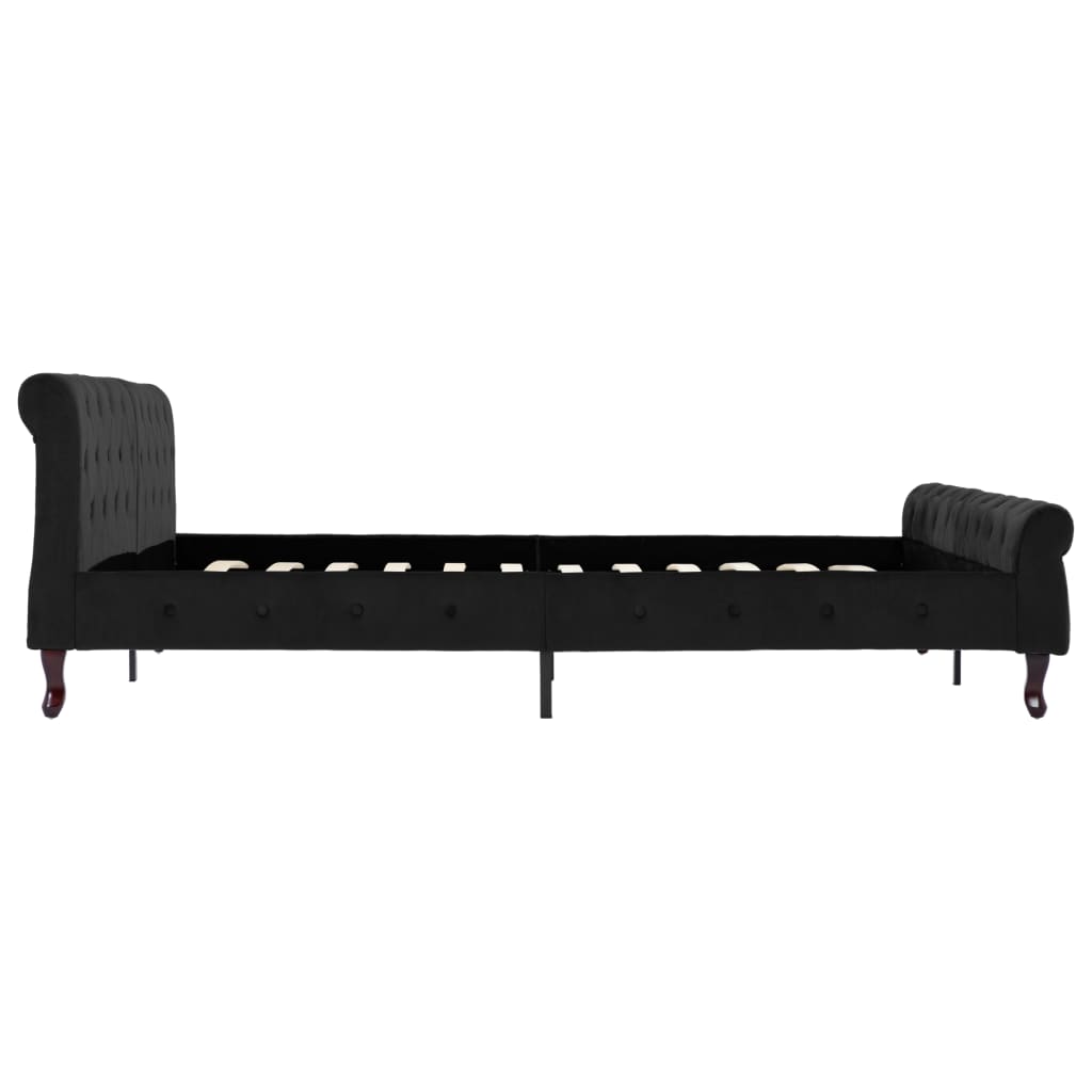 Bedframe fluweel zwart 180x200 cm is nu te koop bij PeponiXL, paradijselijk wonen!