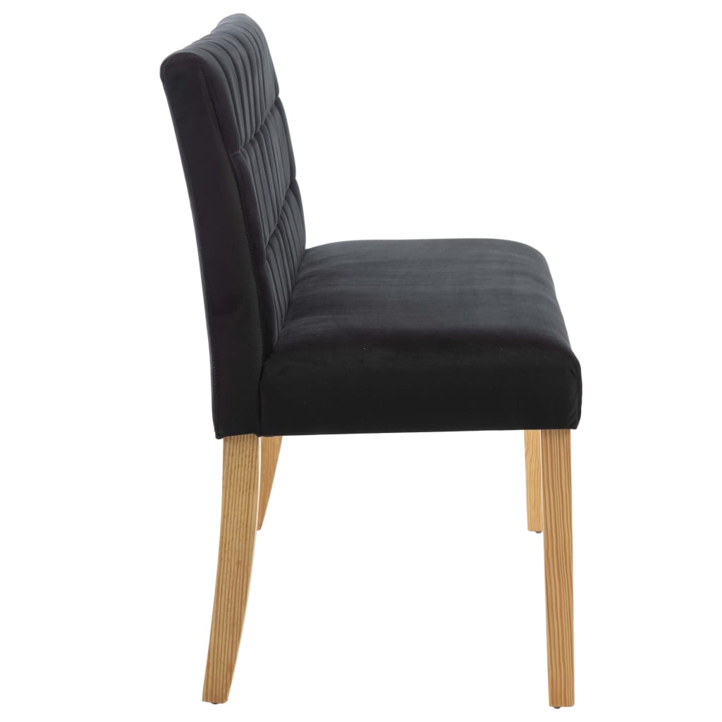 Bankje 140 cm fluweel zwart is nu te koop bij PeponiXL, paradijselijk wonen!