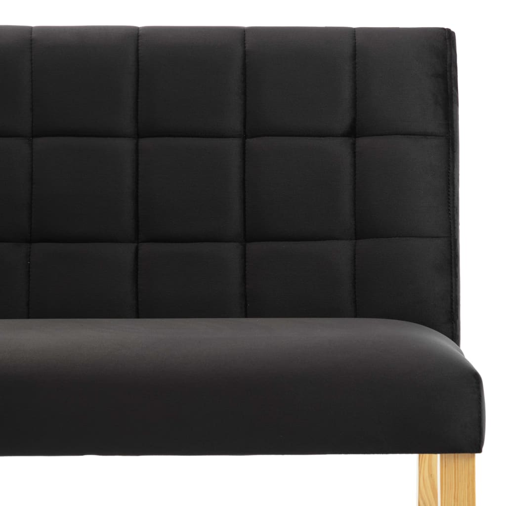 Bankje 140 cm fluweel zwart is nu te koop bij PeponiXL, paradijselijk wonen!