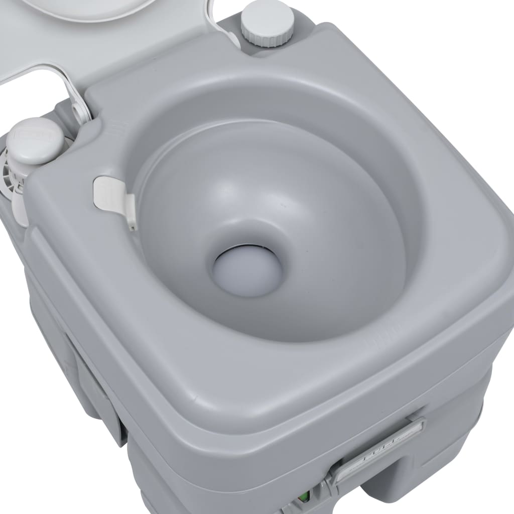 Kampeertoilet draagbaar 20 + 10 L grijs is nu te koop bij PeponiXL, paradijselijk wonen!
