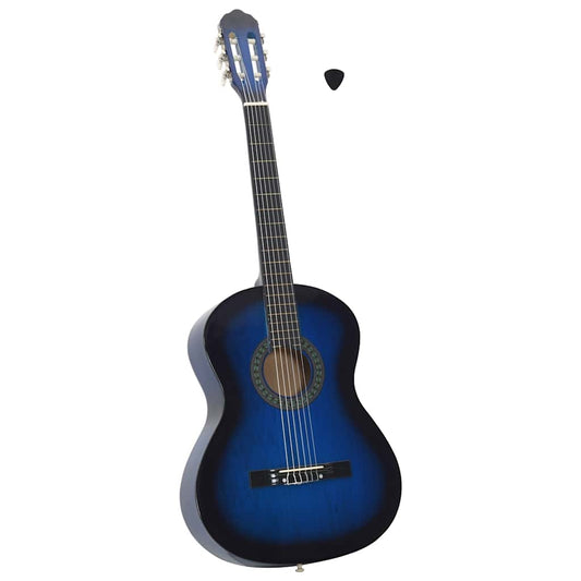 Gitaar klassiek beginner 4/4 39" lindenhout blauw is nu te koop bij PeponiXL, paradijselijk wonen!